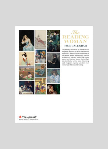The Reading Woman Mini Wall Calendar 2026 - back