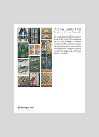 Arts & Crafts Tiles: Made by Motawi Tileworks Mini Wall Calendar 2026 - back