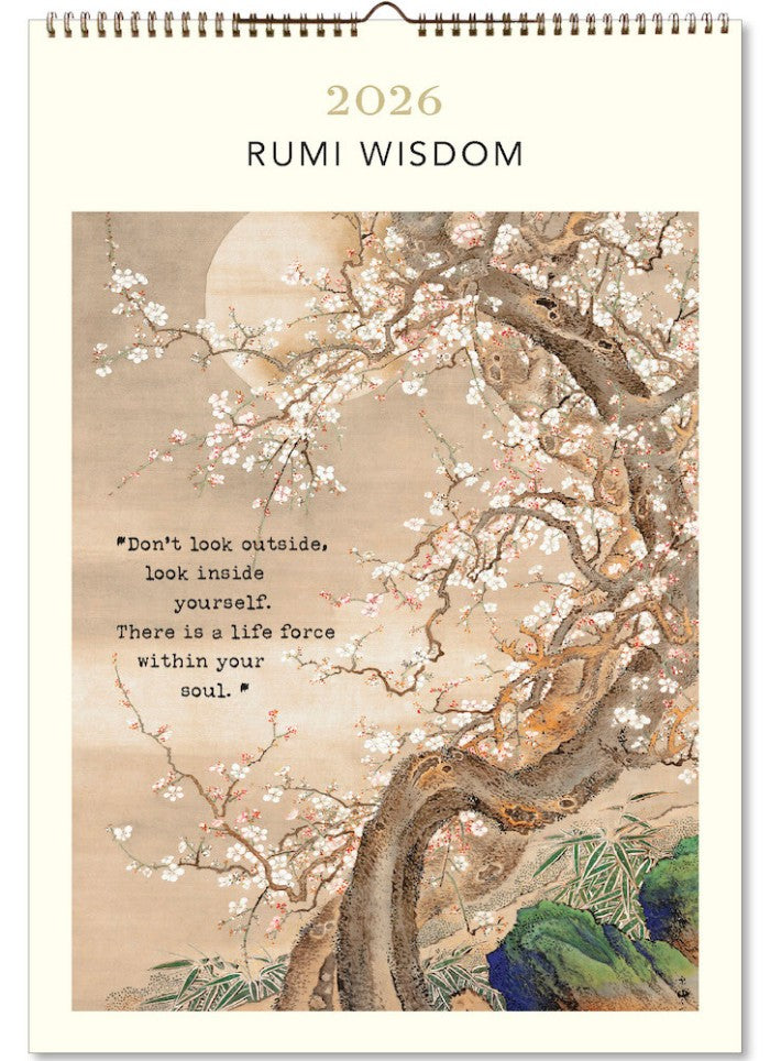 Rumi Wisdom Large Calendar 2026 - front