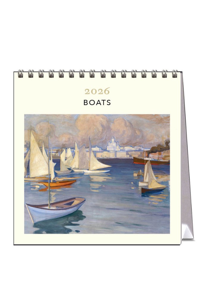 Boats Desk Calendar 2026 - front