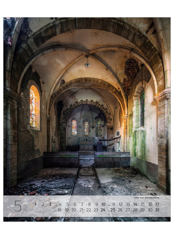 Lost Places by Stefan Hefele Large Wall Calendar 2026 - month
