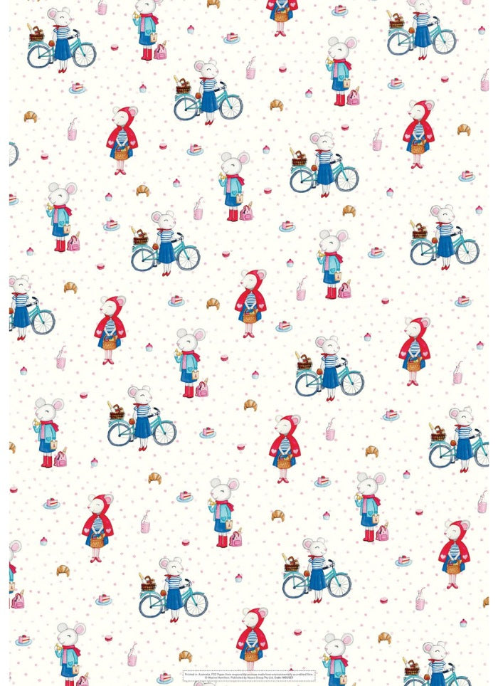 French Mouse by Maxine Hamilton - Wrapping Paper
