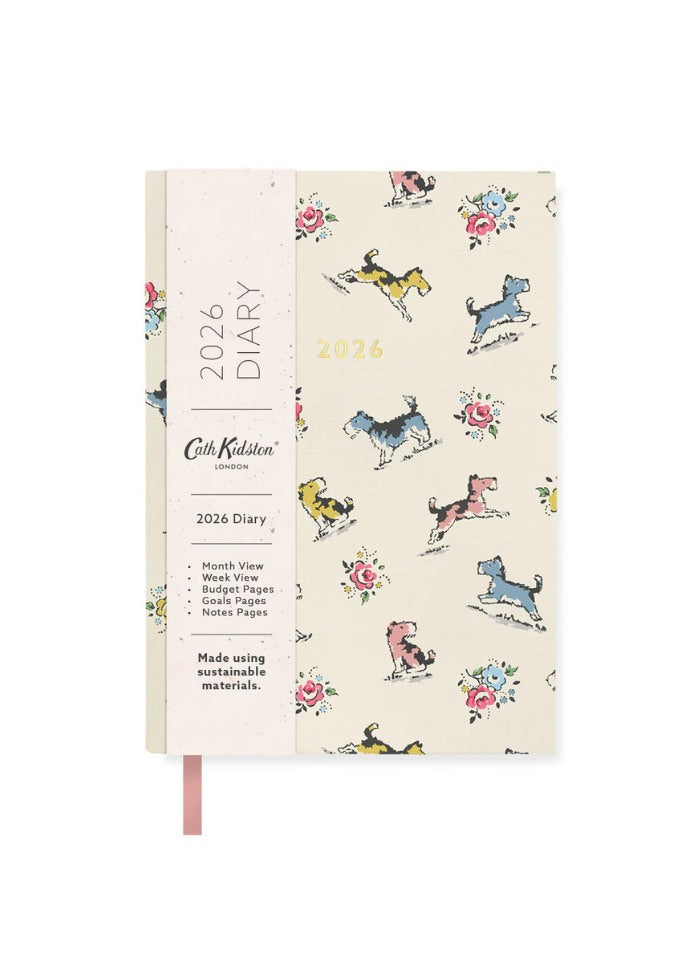 Cath Kidston A6 Small Linen Diary 2026 - Bille and Friends