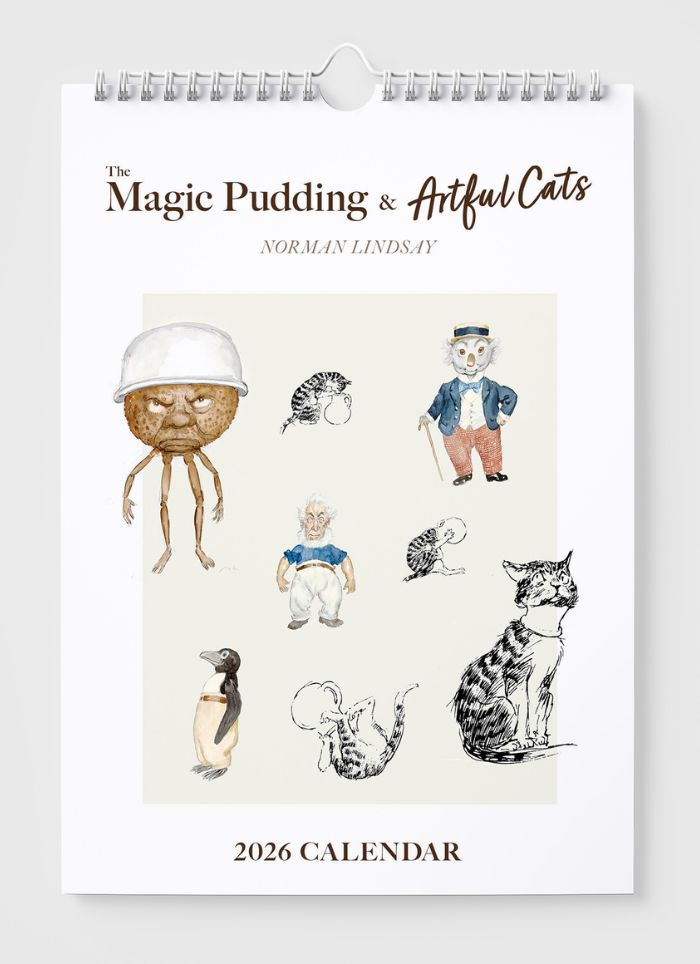 Norman Lindsay - The Magic Pudding & Artful Cats Wall Calendar 2026, front cover
