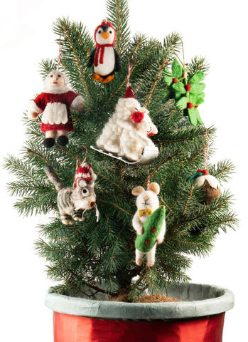Decoration - Mrs Claus - hanging with others in a tree