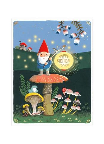 Joo Joo Paper Foil Card - Gnome Birthday