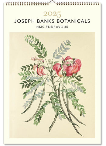 Botanicals - Joseph Banks (HMS Endeavour) Large Calendar 2025