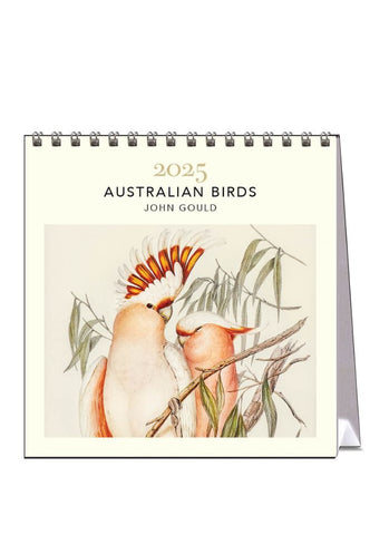 Birds - John Gould Desk Calendar 2025