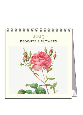 Redoute's Flowers Desk Calendar 2025