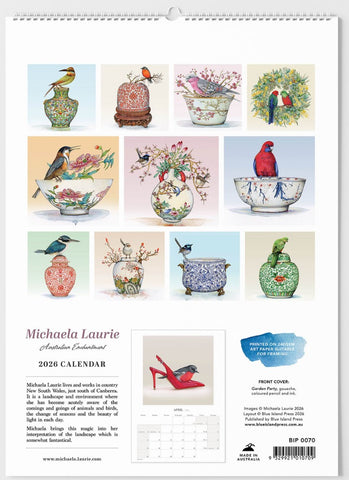 Michaela Laurie Large Wall Calendar 2026 (format one) - back cover