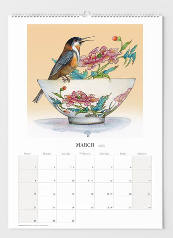 Michaela Laurie Large Wall Calendar 2026 (format one) - month example