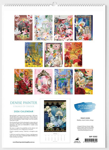 Denise Painter Large Wall Calendar 2026 (format two) - back cover