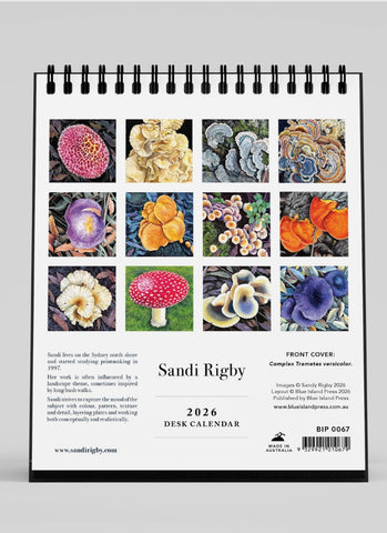 Sandi Rigby Desk Calendar 2026 - back