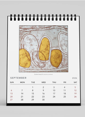 Julie Hickson - Pod & Pod Desk Calendar 2026 - month example