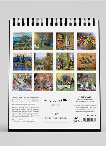 Margaret Olley Desk Calendar 2026 - back