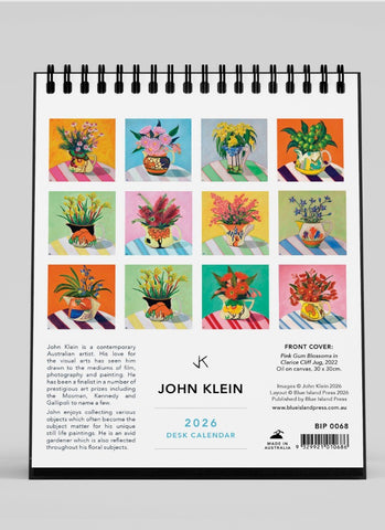 John Klein Desk Calendar 2026 - back cover