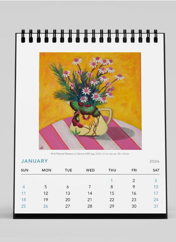John Klein Desk Calendar 2026 - month