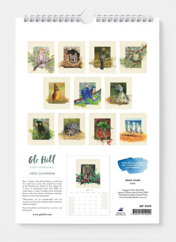 Glo Hill - Classic Australiana Wall Calendar 2026 - back