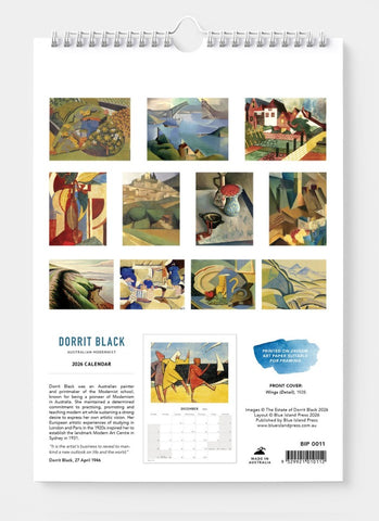 Dorrit Black Wall Calendar 2026 - back