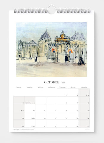 Margaret Olley Ink Sketches Wall Calendar 2026 - month