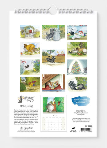 Hairy Maclary and Friends Wall Calendar 2026 - back