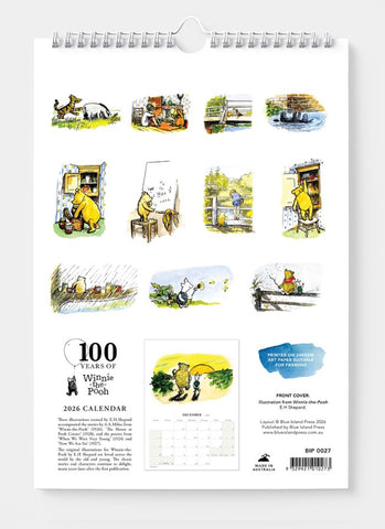 Winnie the Pooh Wall Calendar 2026 - back