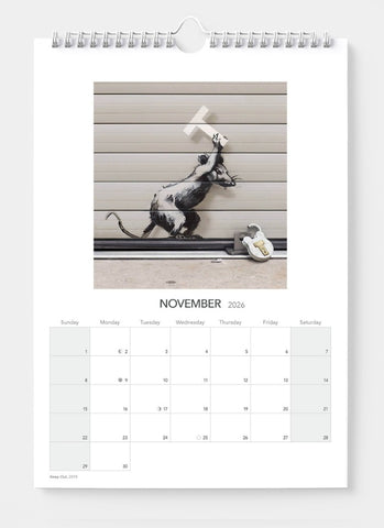 Banksy Wall Calendar 2026 - month