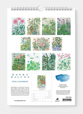 Gabby Malpas Wall Calendar 2026 - back