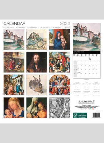 Albrecht Durer Wall Calendar 2026 - back