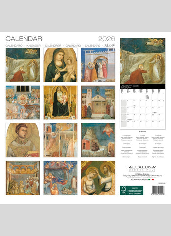 Giotto - the Masterpieces Wall Calendar 2026 - back