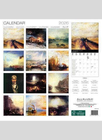 Turner - the Masterpieces Wall Calendar 2026 - back