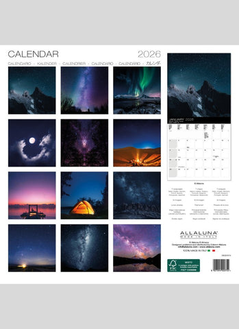 Night Sky Wall Calendar 2026 - back