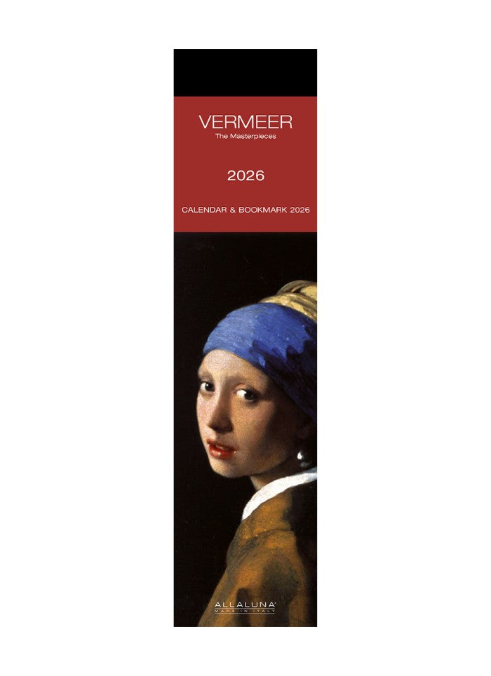 Vermeer Bookmark Calendar 2026 - front