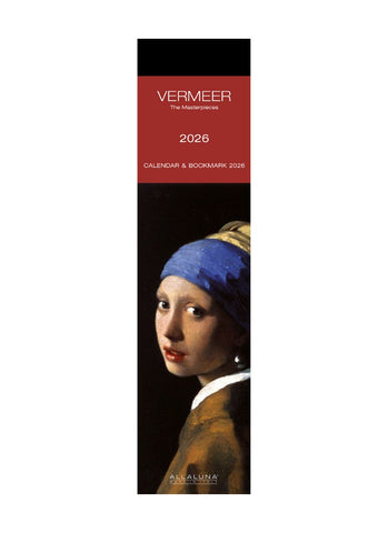 Vermeer Bookmark Calendar 2026 - front