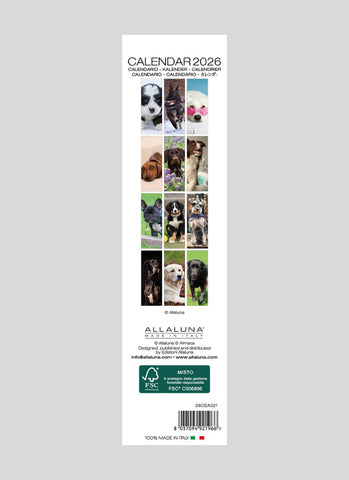 Dogs Bookmark Calendar 2026 - back