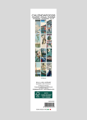 Hiroshige Bookmark Calendar 2026 - back