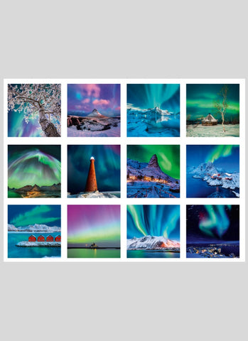 Aurora Borealis Wall Calendar 2026 - 12 month images