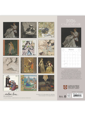 Women Reading Wall Calendar 2026 - back