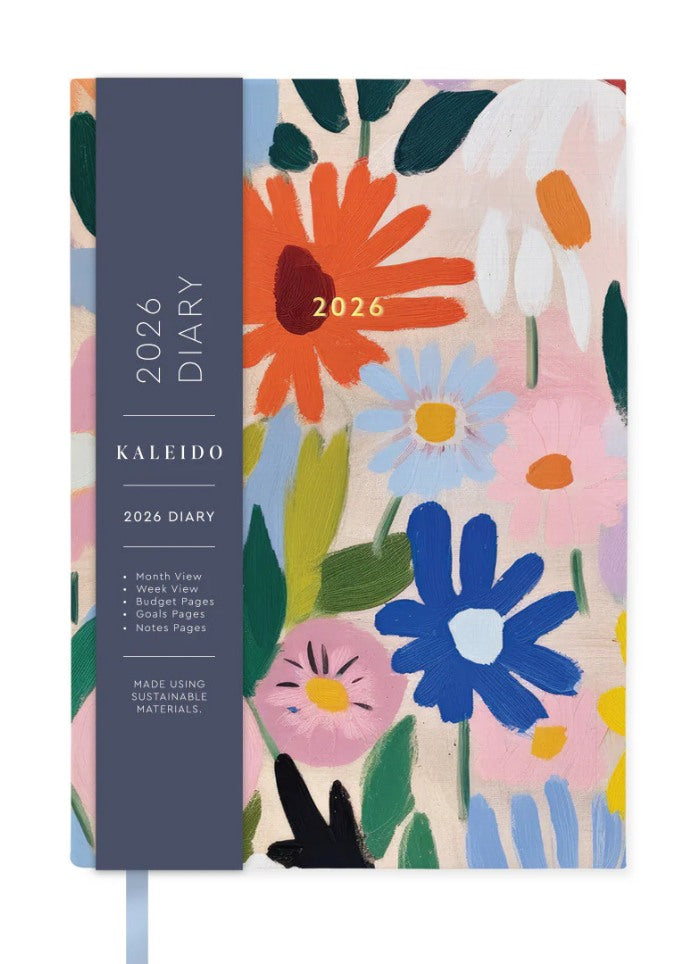 Kaleido A5 Large Diary 2026 - Gouache Floral