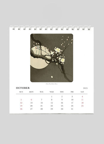 Japanese Art by Ohara Koson Desk Calendar 2025 - month