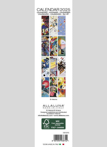 Kandinsky Bookmark Calendar 2025 - back