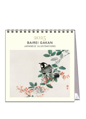 Bairei Gaken - Japanese Illustrations Desk Calendar 2025