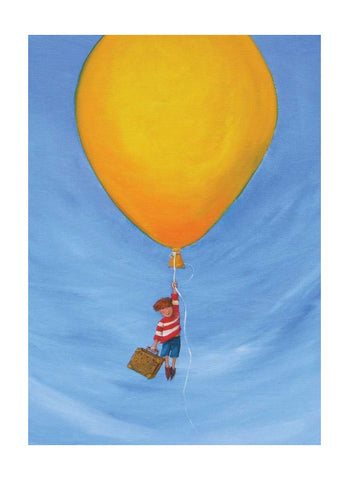 Annie White card - Boy with the Yellow Balloon