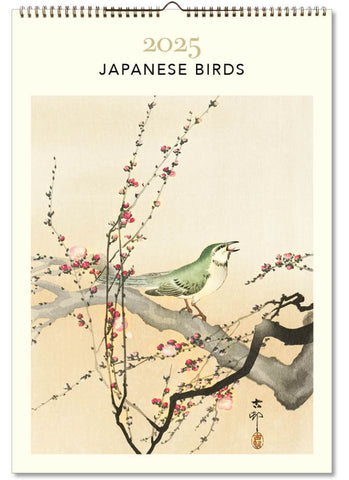 Japanese Birds Large Calendar 2025