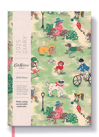 Cath Kidston A5 Large Linen Diary 2025 - Dogs in the Park