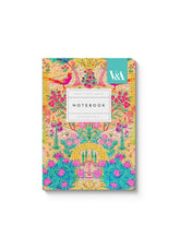 V&A A6 Textured Soft Cover Notebook-Neon Floral Ornate Garden