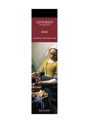 Vermeer Bookmark Calendar 2025