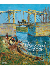 Van Gogh 2027 calendar with a painting of a bridge and river.