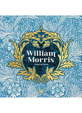 William Morris coloring book cover with decorative floral design