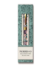Ballpoint pen with floral design in packaging on a white background